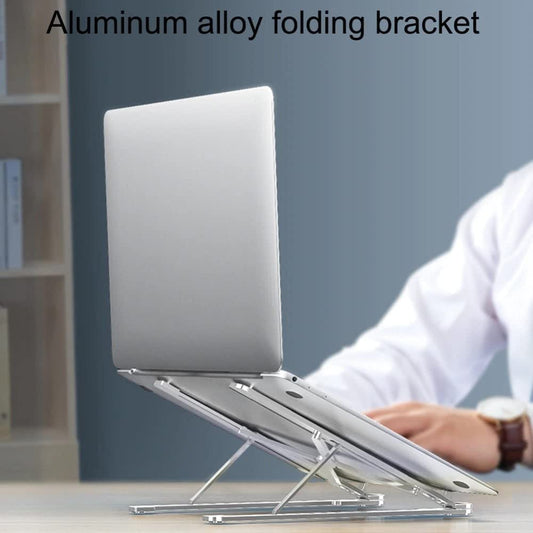 Speedx Foldable Adjustable Laptop Stand for Up to 18-Inch Laptops – Portable Aluminum Cooling Bracket