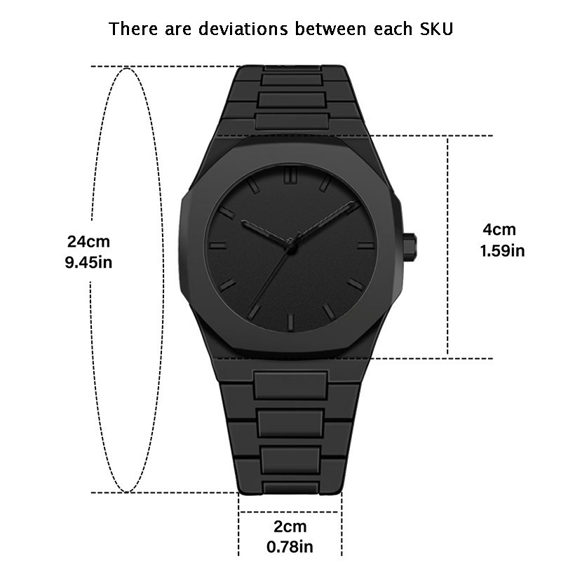 Black Arabic Aura Watch for Men & Women