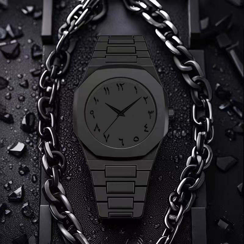Black Arabic Aura Watch for Men & Women