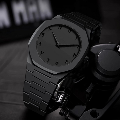 Black Arabic Aura Watch for Men & Women