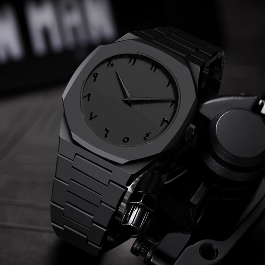 Black Arabic Aura Watch for Men & Women