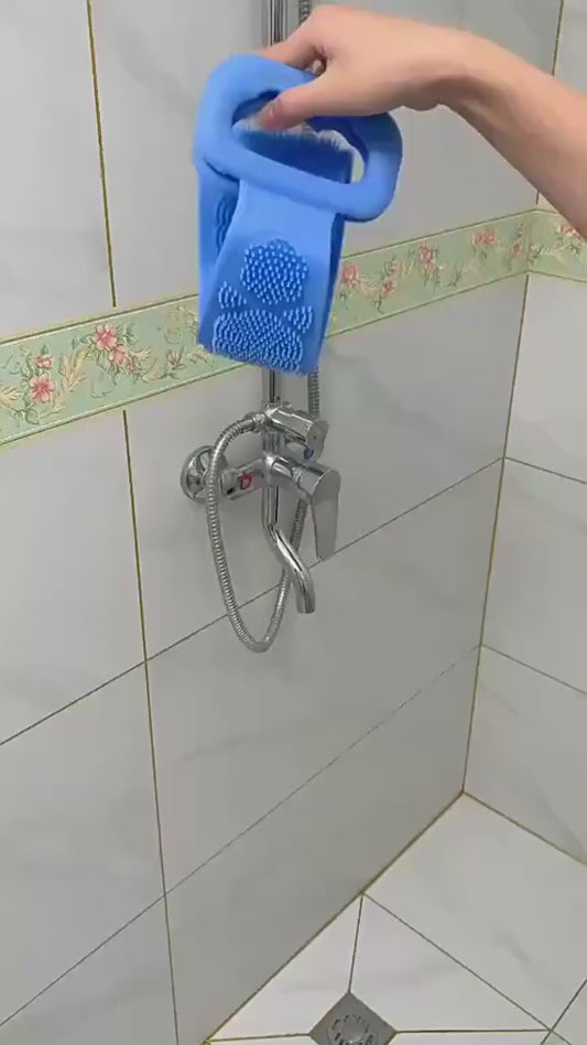 Silicone Back Scrubber Strap for Bath & Shower